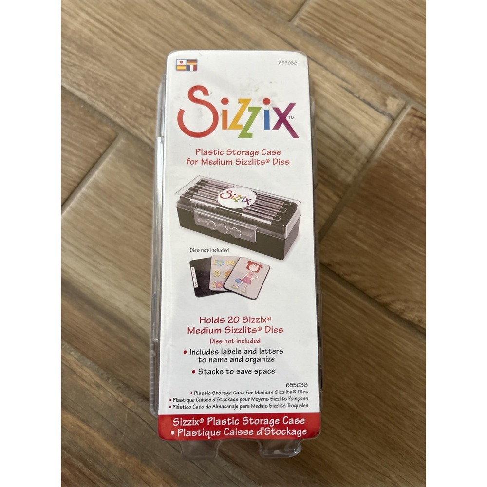 Sizzix Plastic Storage Case For Medium Sizzlits Dies New